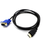 JLC HDMI (Male) to VGA (Male) Cable - 1M - Black/Blue