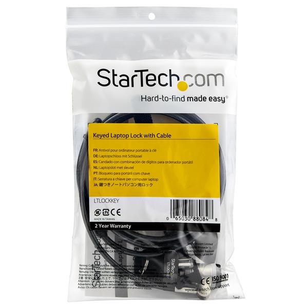 StarTech.com Keyed Cable Lock for Laptops - Push-to-Lock Button