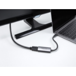 DeLOCK 64264 video kabel adapter 0,17 m USB Type-C HDMI Zwart, Grijs