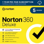 Norton 360 Deluxe Antivirus security Commercial 1 license(s) 1 year(s)