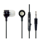 Gembird MHS-EP-001 hoofdtelefoon/headset Bedraad In-ear Oproepen/muziek Zwart, Wit