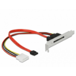 DeLOCK Slot bracket with 1 x SATA 22 pin plug external