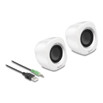 DeLOCK Mini Stereo PC Speaker with 3.5 mm stereo jack male and USB powered