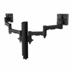 Atdec AWMS-2-4640-F-B monitor mount / stand 18.1" Black Desk