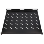 Extralink Fixed shelf 1U 600mm Black 19", 602 x 472mm, for 800mm depth cabinets