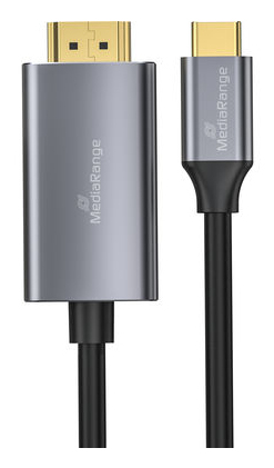 MediaRange MRCS217 video cable adapter 1.8 m USB Type-C HDMI Black. Si