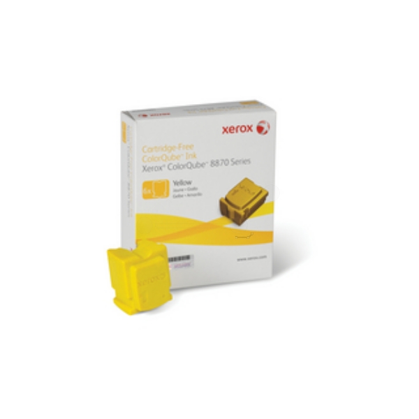 Image of Xerox 108R00956 Dry ink in color-stix yellow, 6x17.3K pages Pack=6...
