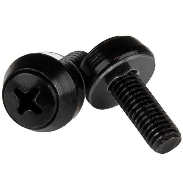 Image of StarTech.com M6 x 12mm - Mounting Screws - 50 Pack, Black