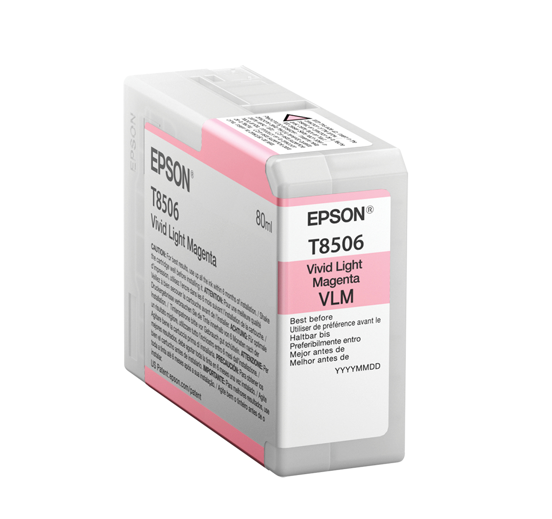 Image of Epson C13T850600/T8506 Ink cartridge light magenta 80ml for Epson...