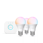 Philips Hue White and colour ambience Essential starter kit: 3 E27 smart bulbs (806 lm)