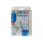 Pilot Pintor Pastel marker 6 pc(s) Bullet tip Blue, Green, Pink, Violet, White, Yellow