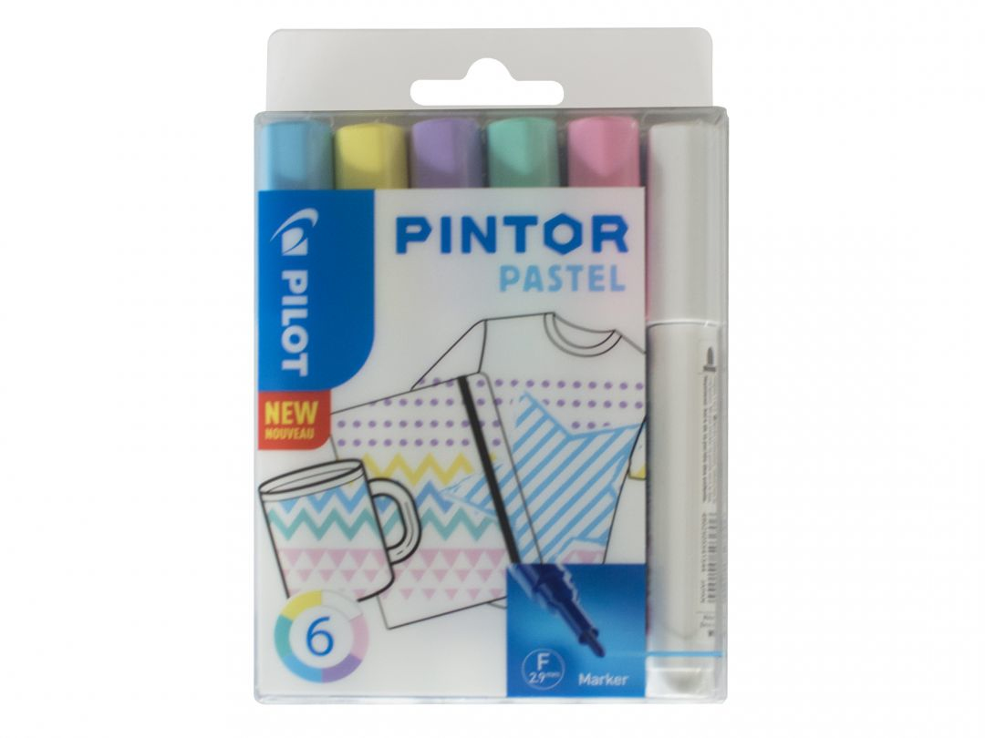 Photos - Felt Tip Pen Pilot Pintor Pastel marker 6 pc(s) Bullet tip Blue, Green, Pink, Viole 313 