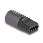 DeLOCK 80782 tussenstuk voor kabels USB Type-C 8 pin Antraciet, Zwart
