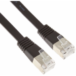 Equip Cat.6A S/FTP Flat Patch Cable, 1m, black