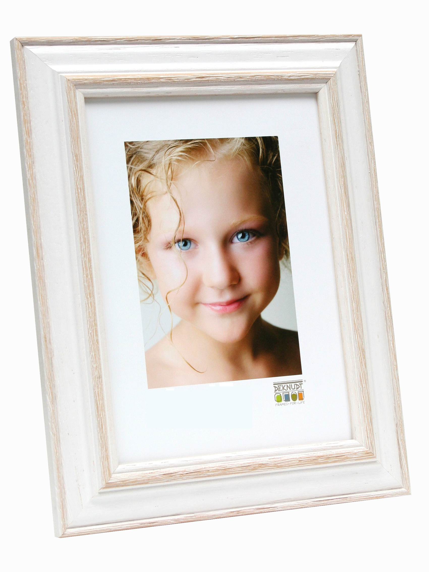Image of Deknudt S221H1 - MDF - Wood - Beige - White - Single picture frame...