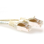 ACT Ivoor 1 meter SFTP CAT6A patchkabel snagless met RJ45 connectoren