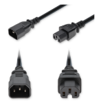 AddOn Networks ADD-C142C15C14G6FBK power cable Black 70.9" (1.8 m) IEC C14 IEC C15