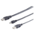 Microconnect USBAAB06 USB cable USB 2.0 0.6 m Mini-USB B USB A Black