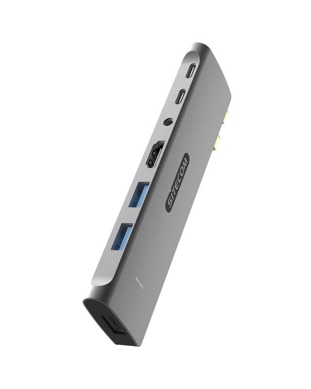 Sitecom AC-1003 interface hub USB Type-C 5000 Mbit/s Black. Grey