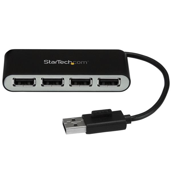 Image of StarTech.com 4-Port Portable USB 2.0 Hub with Built-in Cable