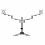 Rocstor Y10N017-S1 monitor mount / stand 32" Black, Silver Desk