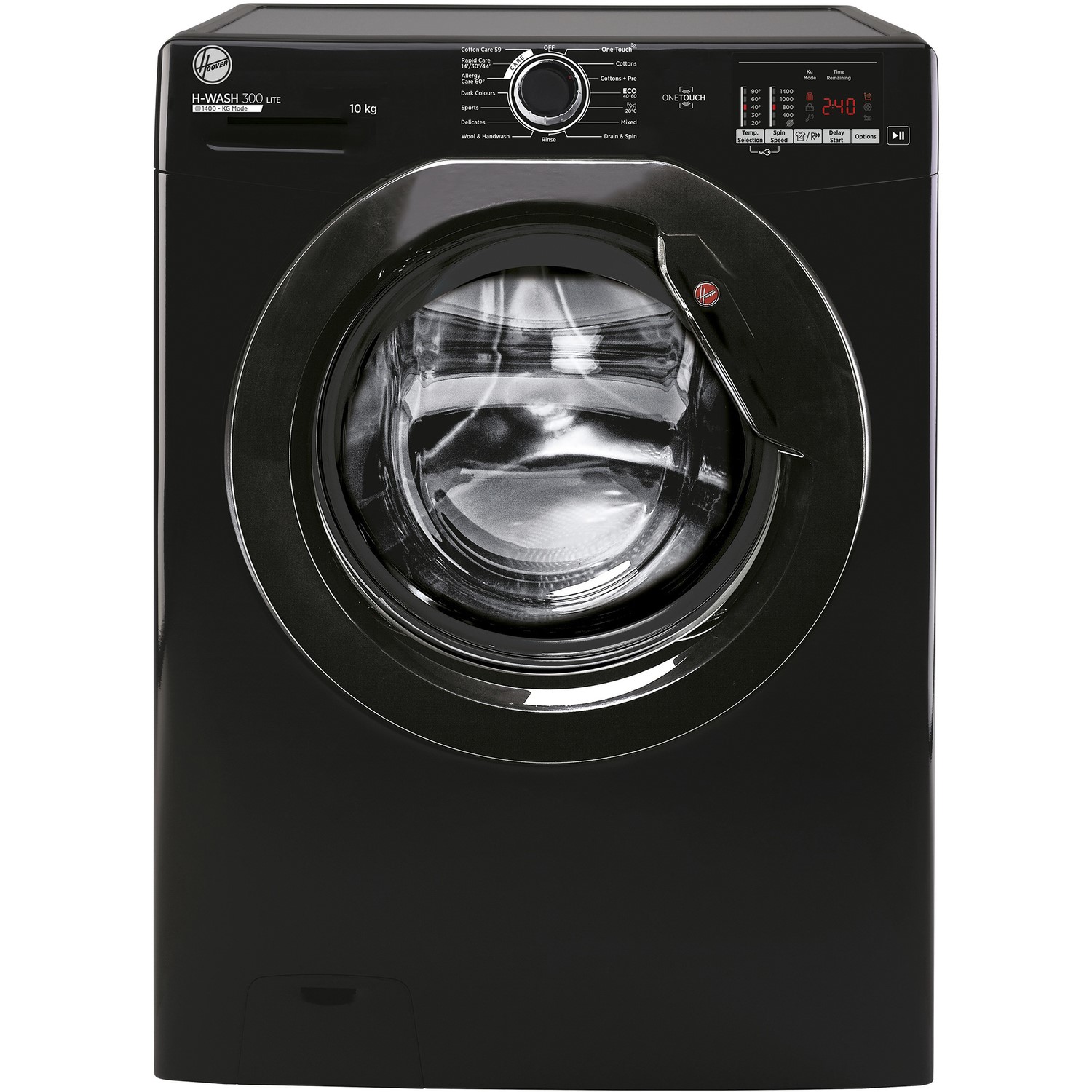 Photos - Other for Computer Hoover H-Wash 300 lite 10kg 1400rpm Washing Machine - Black 31019245 