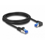 DeLOCK RJ45 Network Cable Cat.6A S/FTP straight / right angled 3 m black