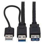 Tripp Lite U330-10M-1 USB cable 393.7" (10 m) USB 3.2 Gen 1 (3.1 Gen 1) USB A 2 x USB A Black