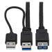 Tripp Lite U330-10M-1 USB cable USB 3.2 Gen 1 (3.1 Gen 1) 393.7" (10 m) USB A 2 x USB A Black