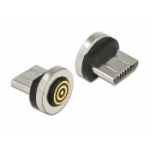 DeLOCK 65932 tussenstuk voor kabels Magnet USB Type Micro-B Zwart, Zilver