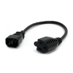 StarTech.com PAC100 power cable Black 11.8" (0.3 m) C14 coupler NEMA 5-15R