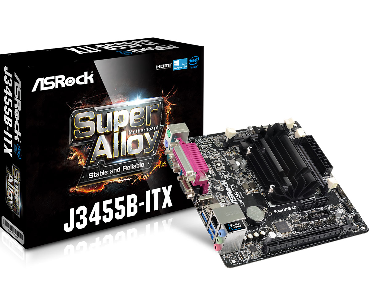 Asrock J3455B-ITX NA motherboards Mini ITX motherboard integrated CPU DDR3-SDRAM,DDR3L-SDRAM, SO-DIMM, 1333,1600,1866 MHz, Dual, 16 GB, Intel