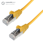 CONNEkT Gear 3m RJ45 CAT6A SSTP Stranded Flush Moulded LS0H Network Cable - 26AWG - Yellow