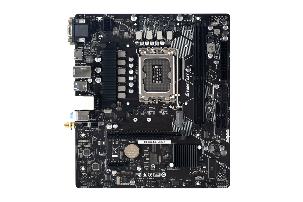 Image of Biostar H610MX-E motherboard Intel H610 LGA 1700 micro ATX