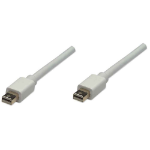 Manhattan Mini DisplayPort 1.2 Cable, 4K@60Hz, 1m, Male to Male, Bi-Directional, White, Lifetime Warranty, Equivalent to MDPMM1MW
