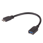 Akyga AK-AD-30 cable gender changer USB A Micro-USB B Black