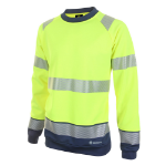 BEESWIFT High Visibility  Two Tone Sweatshirt Saturn Yellow / Navy M