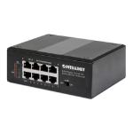 Intellinet 8-Port Gigabit Ethernet PoE+ Industrial Switch with PoE Passthrough, One PD PoE Port with 95 W Power Input, Seven PSE PoE Ports, PoE Power Budget up to 120 W, IEEE 802.3at/af Compliant, DIN-Rail Mount