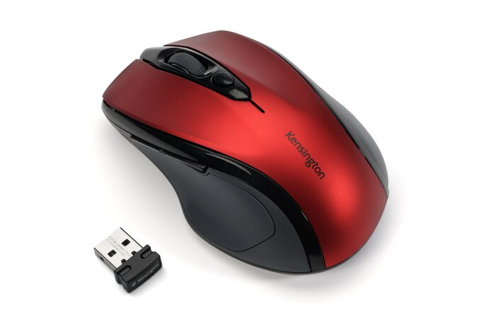 Image of Kensington Pro Fit Wireless Mouse - Mid Size - Ruby Red
