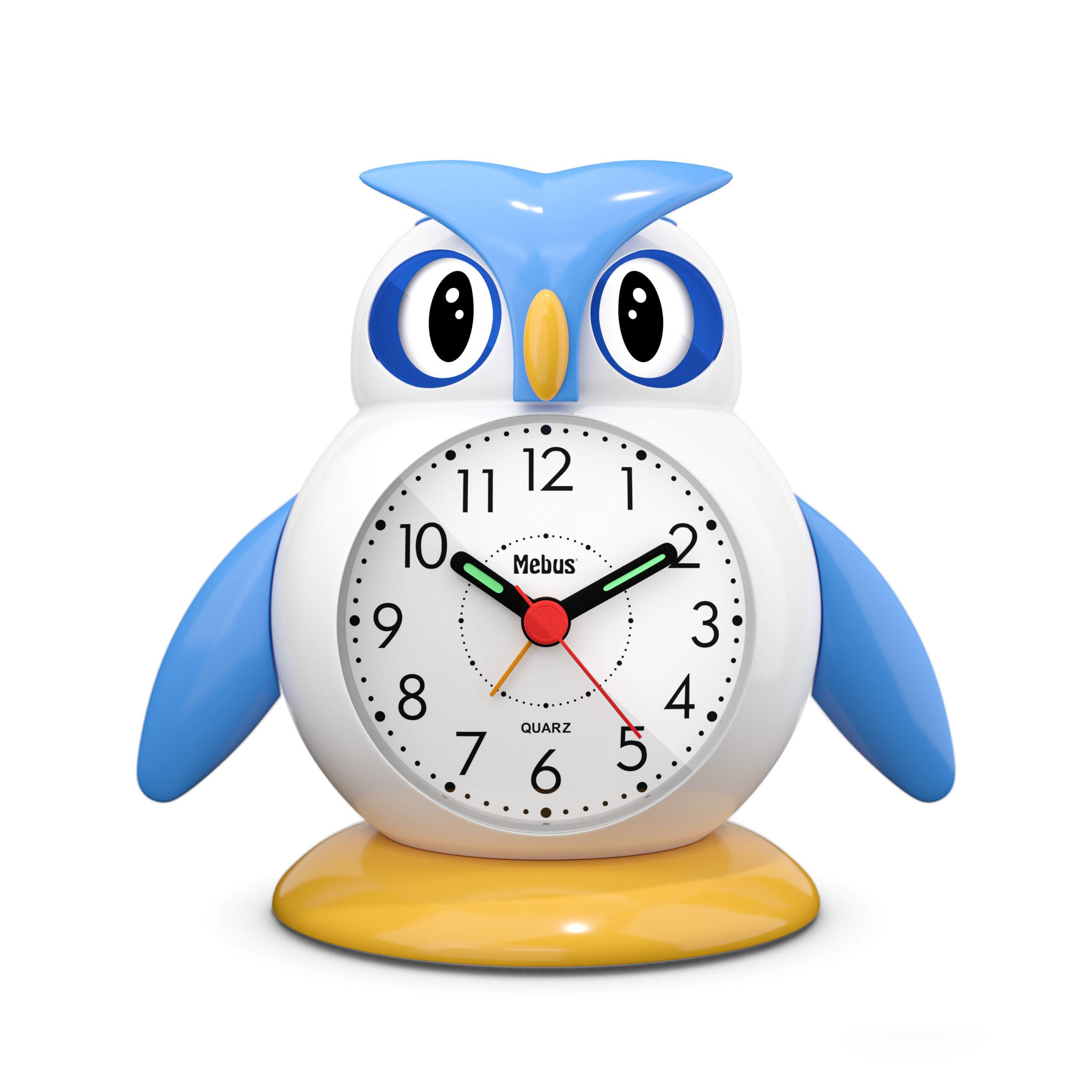 Image of Mebus 26513 - Quartz alarm clock - Blue - White - 12h - Analog -...