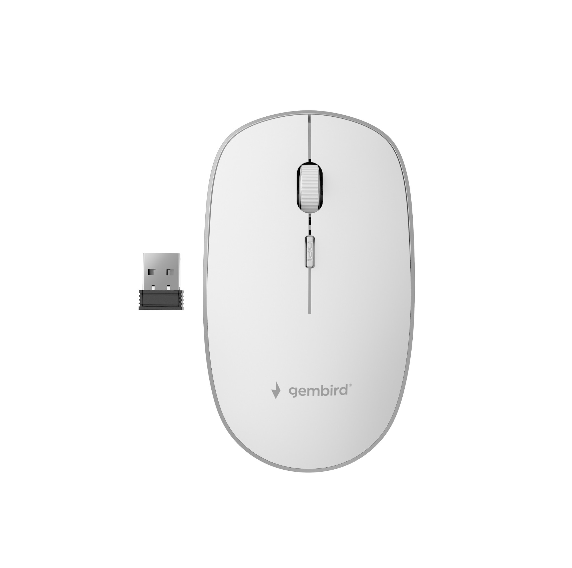 Gembird MUSW-4B-01-W mouse Office Ambidextrous RF Wireless Optical 1600 DPI