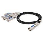 AddOn Networks QDD-4QSFP56-400-CU1M-AO InfiniBand/fibre optic cable 39.4" (1 m) 4xQSFP56 QSFP-DD Black, Silver