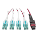 Tripp Lite N845-03M-8L-MG InfiniBand/fibre optic cable 118.1" (3 m) MPO/MTP 8x LC CMP OM4 Black, Magenta, Turquoise
