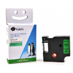 G&G 17020 labelprinter-tape Zwart op groen D1