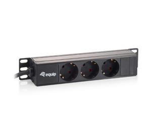 Equip 3-Outlet French Power Distribution Unit, 10"