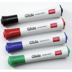 Nobo Glide Whiteboard Pens Fine Tip 4 Pack