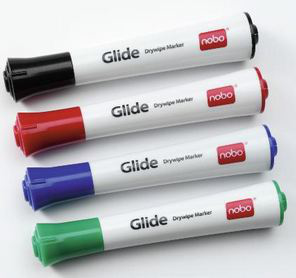 Glide Whiteboard Pens Fine Tip 4 Pack