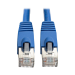 Tripp Lite N262-003-BL Cat6a 10G Snagless Shielded STP Ethernet Cable (RJ45 M/M), PoE, Blue, 3 ft. (0.91 m)