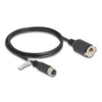 DeLOCK M12 Cable A-coded 8 pin female to RJ45 jack for installation Cat.5e FTP 1 m black