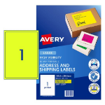 Avery 35999 printer label Yellow Self-adhesive printer label